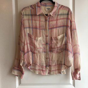 Anthropologie Holding Horses Plaid Top